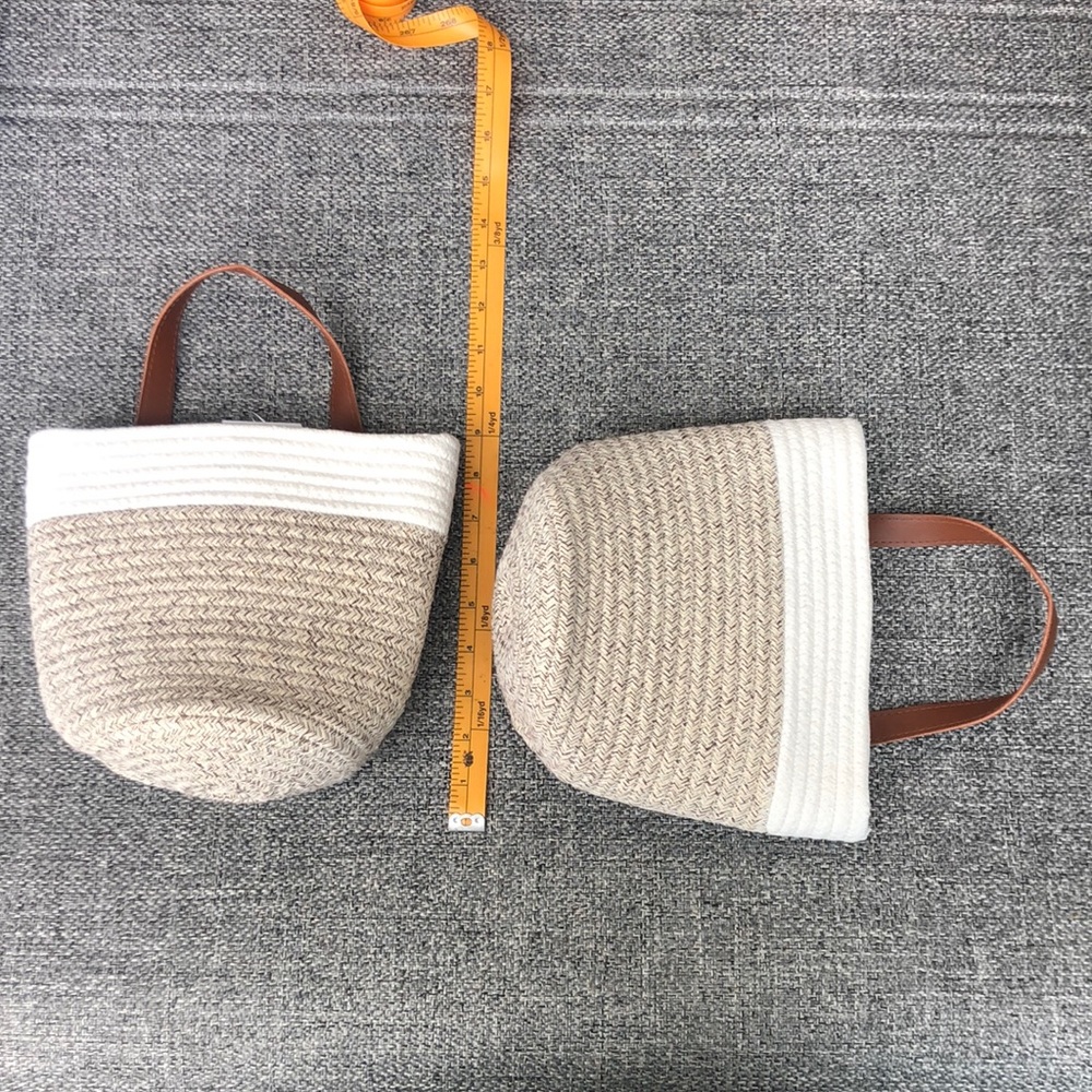 Cream and Tan Woven Baskets - Picture 2 of 6